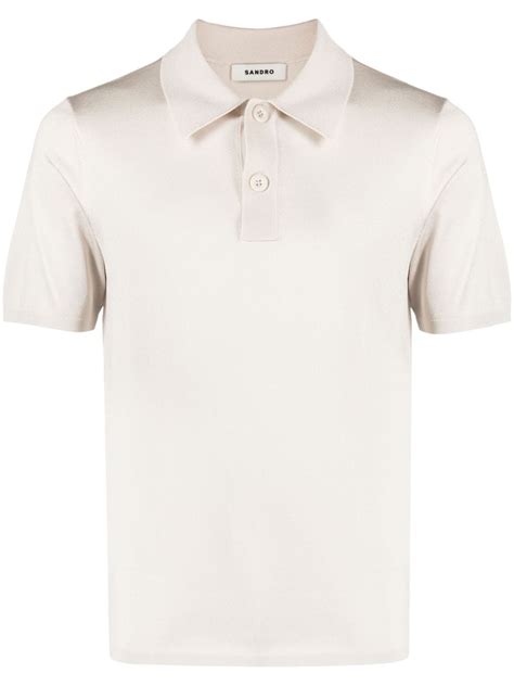 Sandro Piqué Weave Polo Shirt Farfetch