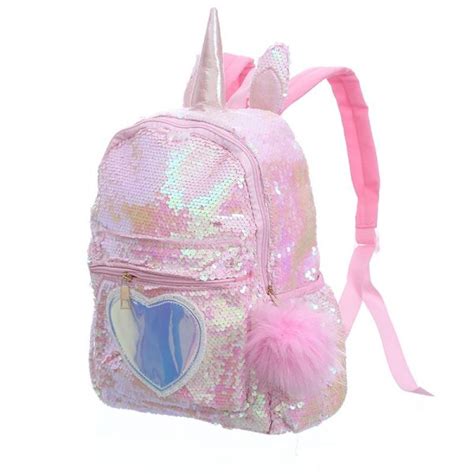 Unicorn Gorgeous Sequin Heart Backpack Unilovers