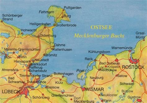 AK MAP LANDKARTE Umgebungskarte MECKLENBURGER BUCHT EUR 1 00