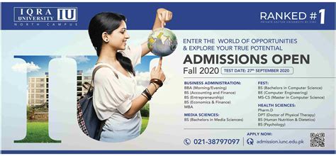 Iqra University Iu Fall Admissions Result Pk