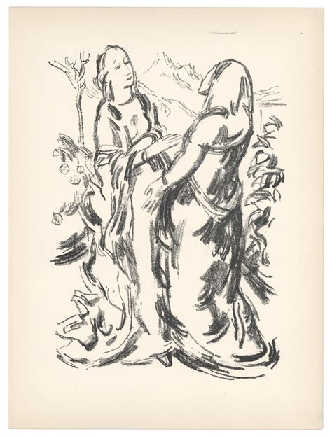 Karl Caspar The Visitation Heimuchung Original Lithograph For