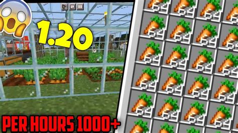 How To Make Simple Automatic Crop Farm In Minecraft Pe 120 Tutorial