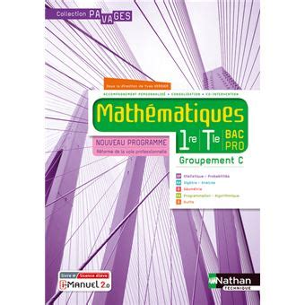 Mathématiques 1re Term Bac Pro Groupement C Manuel Pavages