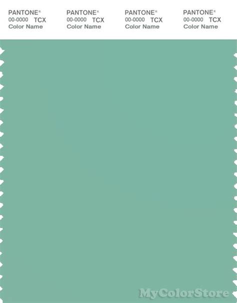 Pantone Smart Tcx Color Swatch Card Dusty Jade Green Pantone