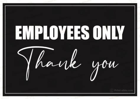 Employees Only Sign Printable 1043 | Print-able.com