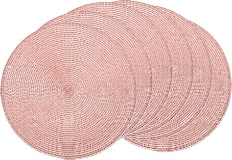 Amazon Ahhfsmei Round Braided Placemats Inch Round Table Mats