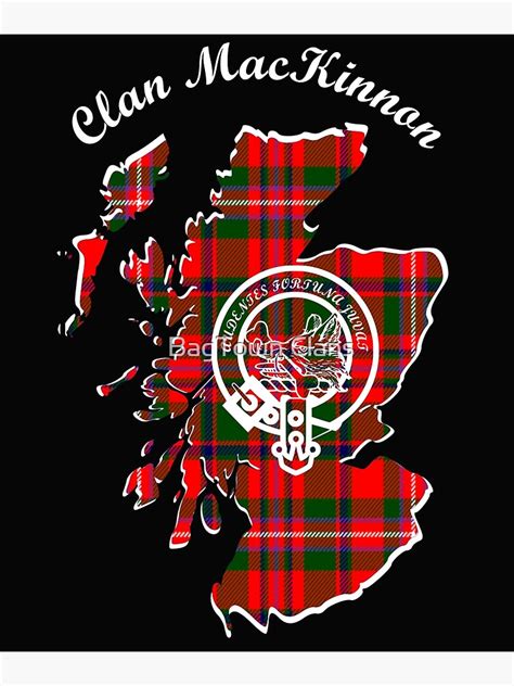 Clan Mackinnon Scotland Map Crest Poster By Ljrigby Redbubble