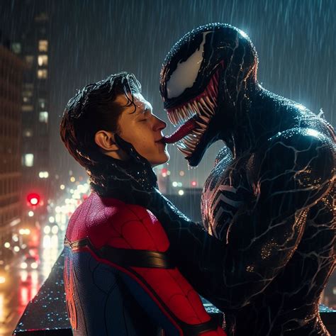 Venom Kissing Spider Man By Dragonslayer1000 On Deviantart