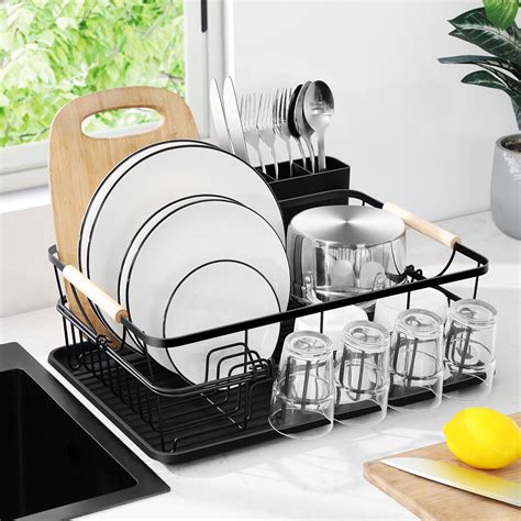 Kingrack Stainless Steel Dish Drainer With Removable Cutlery Holder