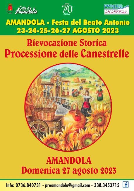 Ad Amandola Il Agosto La Processione Delle Canestrelle