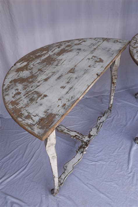 Pair Of Demi Lune Tables For Sale At Stdibs