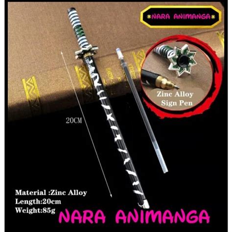 Jual Pulpen Gel Motif Pedang Tanjiro Zenitsu Demon Slayer Kimetsu No