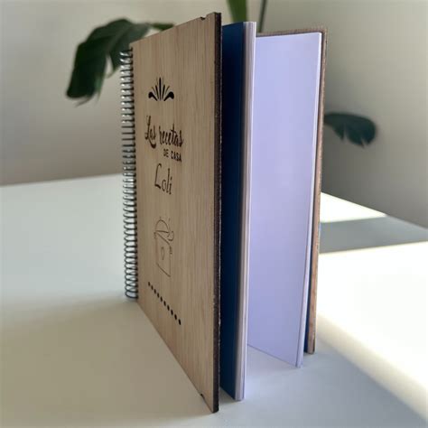 Libreta De Madera Las Recetas De Casa Regalos Personalizados