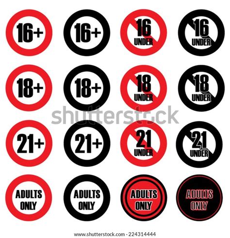 Adults Only Signs Stock Vector (Royalty Free) 224314444 | Shutterstock