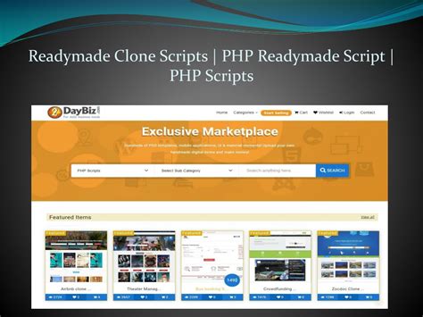 Ppt Readymade Clone Scripts Php Readymade Script Php Scripts