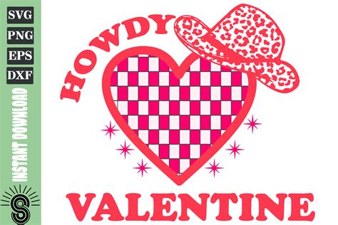 Heart Howdy Valentine Svg Graphic By Svgcronutcom · Creative Fabrica