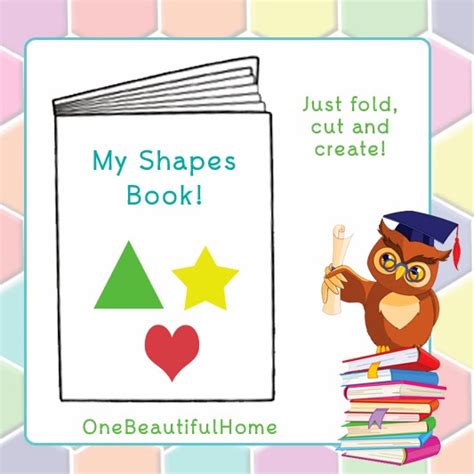 Just Color Shapes Booklet Printable One Beautiful Home