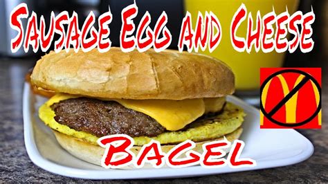 McDonald S Sausage Egg And Cheese Bagel Steelmadeusa YouTube