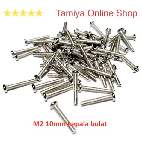 Jual Tamiya Screw M2 X 10 Mm Baut Bulat Baut Silver 10 Mm Per Pcs