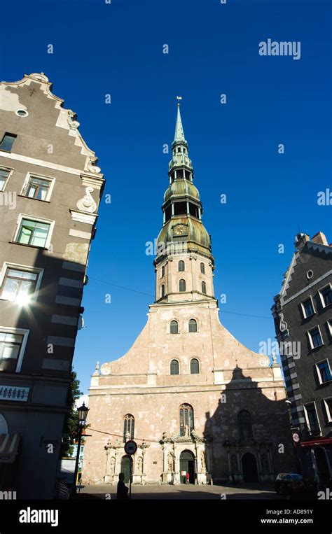 The Baltic States Latvia Riga Capital City Unesco World Heritage Old Town St Peters Cathedral ...