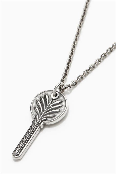 Shop Emanuele Bicocchi Silver Key Necklace In Sterling Silver For Men