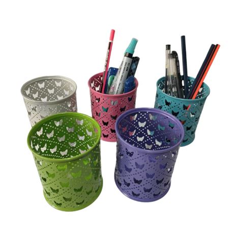 Jual Pen Stand Keranjang Holder Bulat Kotak Tempat Alat Tulis