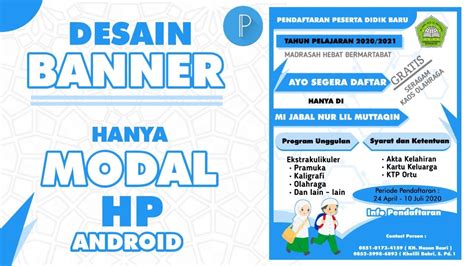 Tutorial Pixellab Cara Membuat Banner Ppdb Dari Hp Android