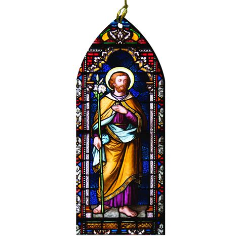 Saint Joseph Stained Glass Ornament – The Catholic Gift Store