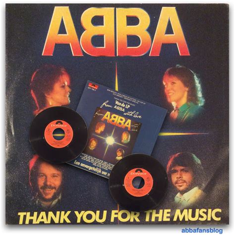 Abba Fans Blog Thank You For The Music Single