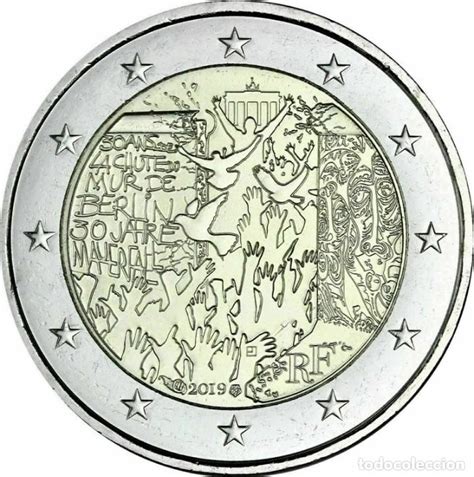 2 Euros Conmemorativa Francia 2019 Muro Berlin Vendido En Venta