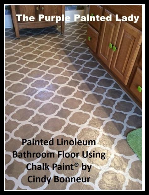 The Purple Painted Lady Painted Linoleum Floor Bathroom Annie Laquer