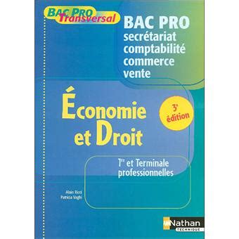 Conomie Et Droit Re Et Terminale Professionnelles Bac Pro Livre