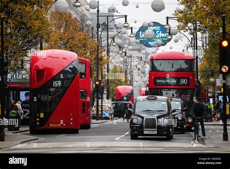 Oxford Street, London, UK 2 Dec 2016 - 23 bus routes along Oxford Street could be cut to help ...