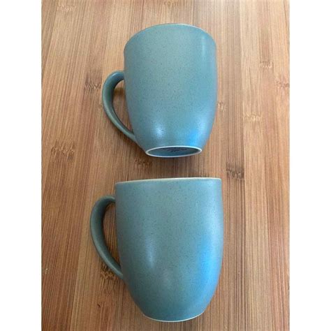 Two Noritake Colorwave Mugs 12 Oz Green Cream Set 2 Replacements Stoneware Ebay