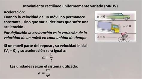 PPT Movimiento rectilíneo uniformemente variado MRUV PowerPoint