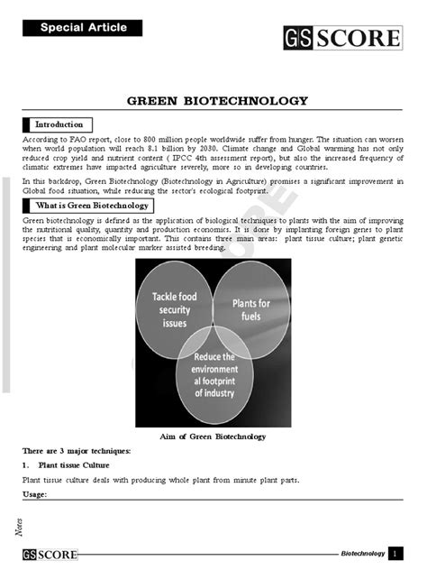 3. Green Biotechnology | Biotechnology | Genetically Modified Crops