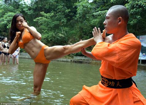 Bikini Clad Lifeguards Sharpen Kung Fu Skills With Shaolin Masters