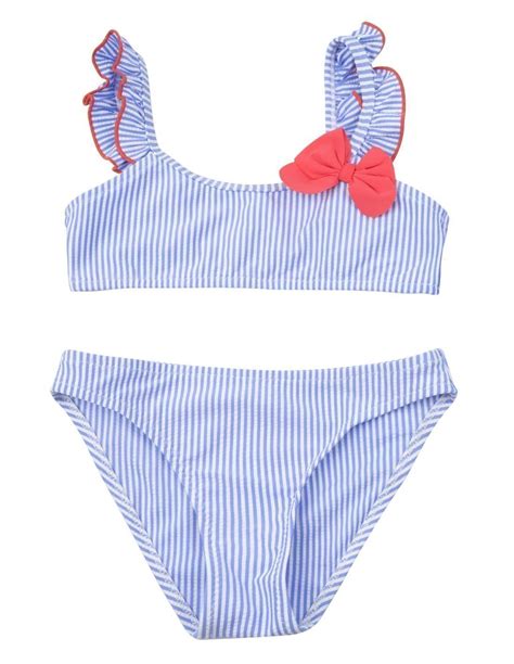 YSABEL MORA 95001 Girl White And Light Blue Bikini