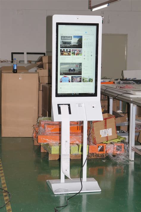 Capacitive Touch Screen Payment Kiosk With Camera Scanner Printer And