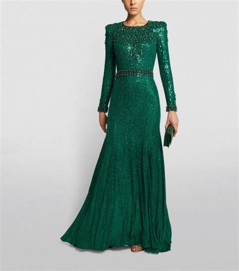 Kate Middleton S Green Sequin Gown Jenny Packham Tenille Georgia