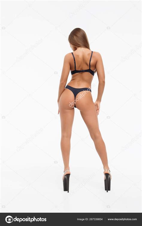 Sensual Elegant Woman In Lingerie And High Heels Stock Photo