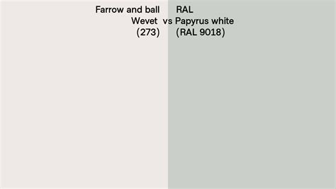 Farrow And Ball Wevet Vs Ral Papyrus White Ral Side By