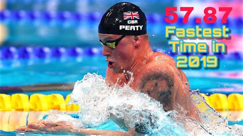 Adam Peaty 57 87 100m Breaststroke 2019 British Swimming Championship Youtube