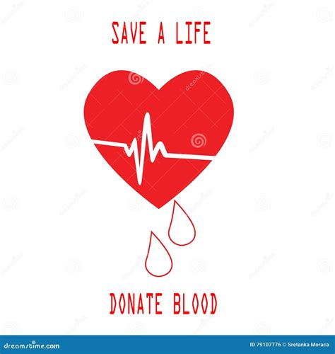 Donate Blood Save Life Red Vector Realistic Drop And Sign Save Life