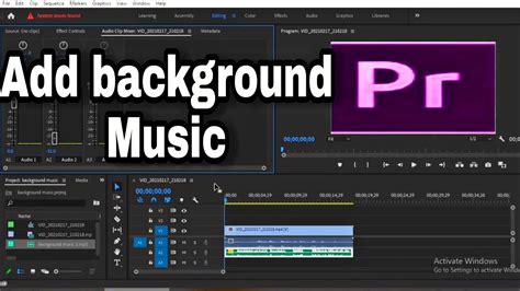 طريقة اضافة موسيقى علي الفيديو من برنامج ادوبي بريمير برو How to add