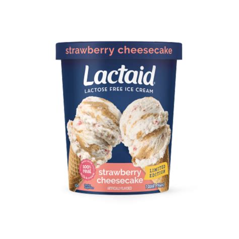 Lactaid® Lactose Free Strawberry Cheesecake Ice Cream Pint 16 Oz Harris Teeter