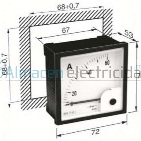 Indicador Intensidad Corriente Analogico Transformador X Mm Ti A