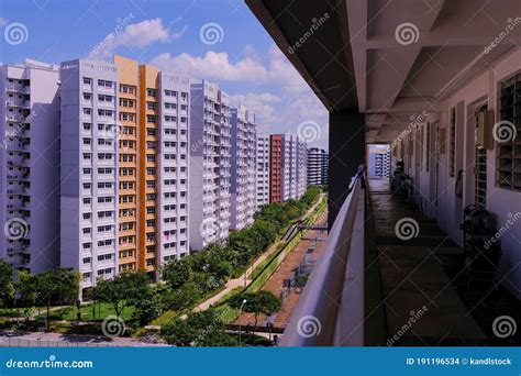 architectural shot  public housing hdb flats  singapore  sunny