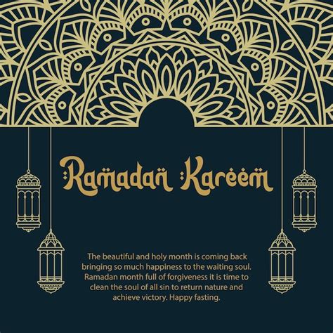 Premium Vector Ramadan Kareem Greeting Card Template