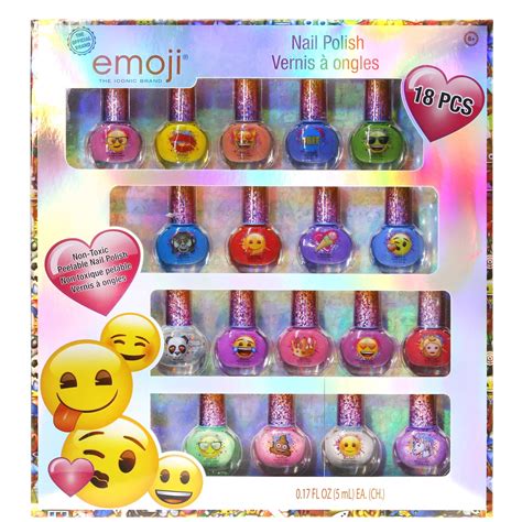 Emoji 18 Pack Peelable Nail Polish